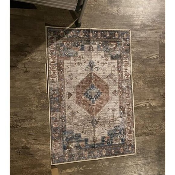 New Washable Indoor Doormat, Non Slip Retro Floor Mat 24" x 36" Area Rug - Picture 2 of 2